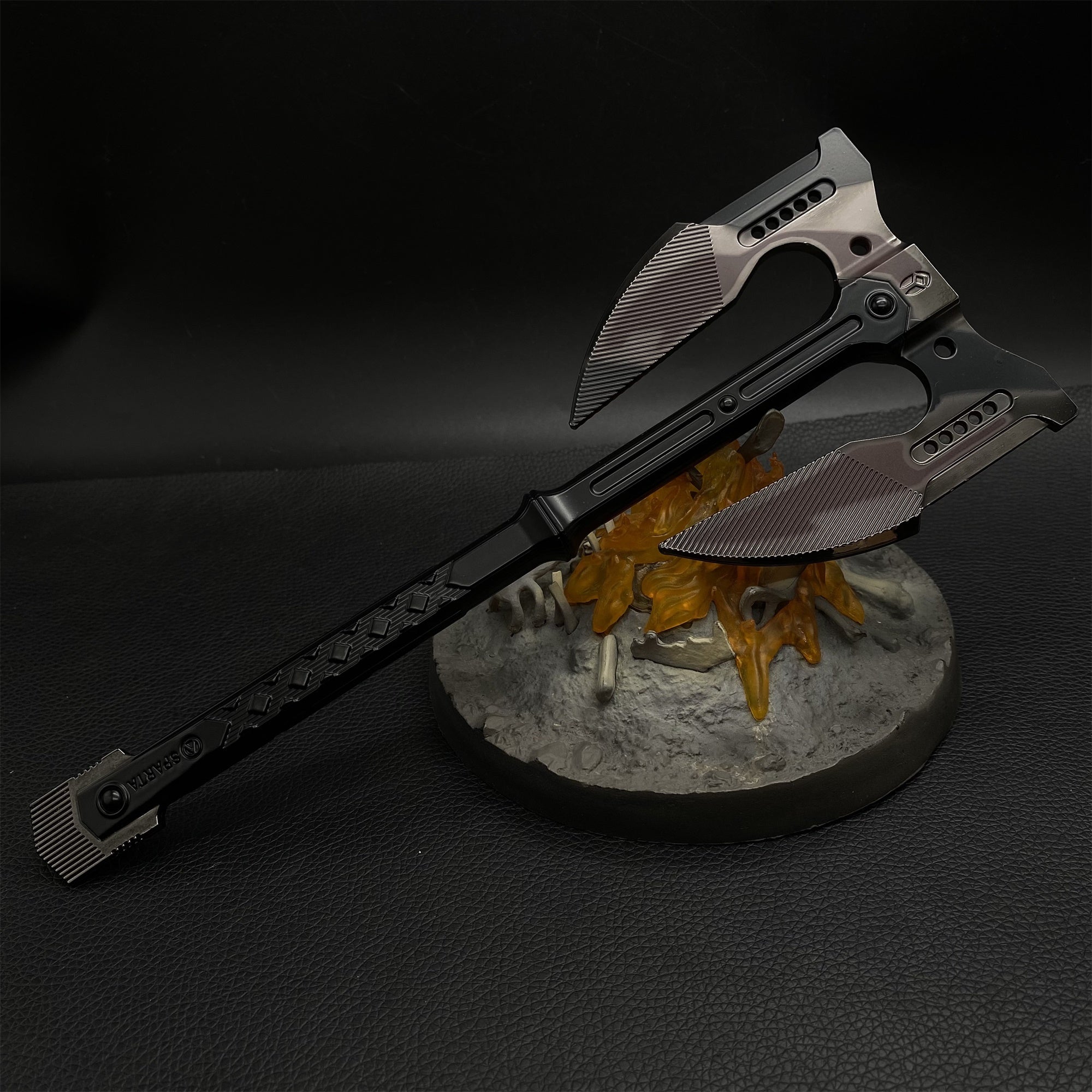 Unyielding Fury Dual-Bladed Battle Axe Metal Replica - Tophatter Daily Deals