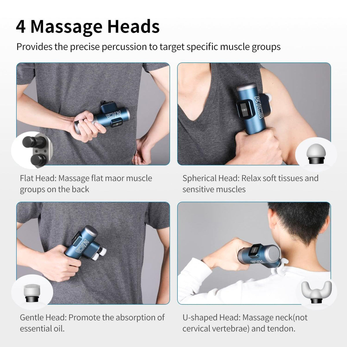 Hypervolt Massage Gun UK - Dual-head Deep Tissue Percussion Muscle Massager Handheld Massage Gun Personal Care - Tophatter Daily Deals