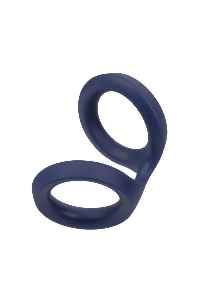 Cal Exotics - Viceroy - Dual Silicone Cock Ring - Blue Sex Toy - Tophatter Daily Deals