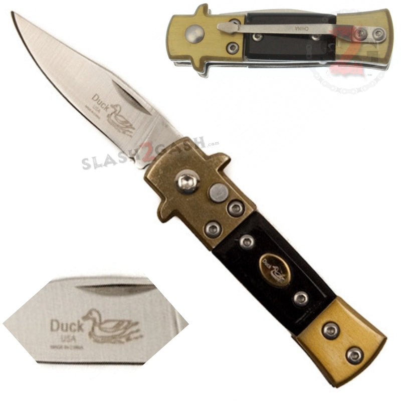 Mini Duck Stiletto Auto Knife Cali Legal Switchblade - 4 colors Black Knife-Auto - Tophatter Daily Deals