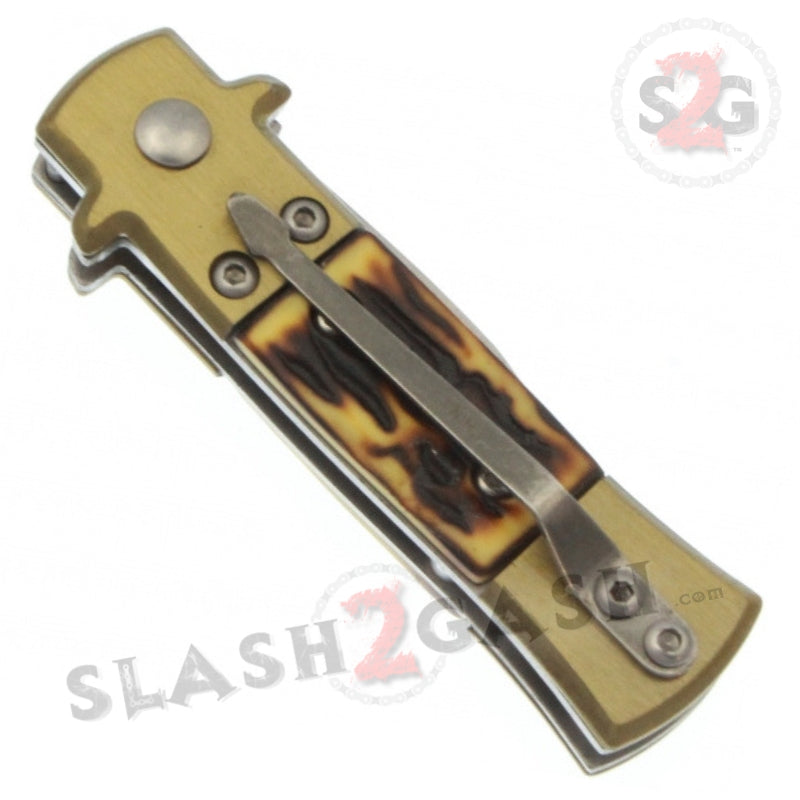 Mini Duck Stiletto Auto Knife Cali Legal Switchblade - Sim Stag Knife-Auto - Tophatter Daily Deals