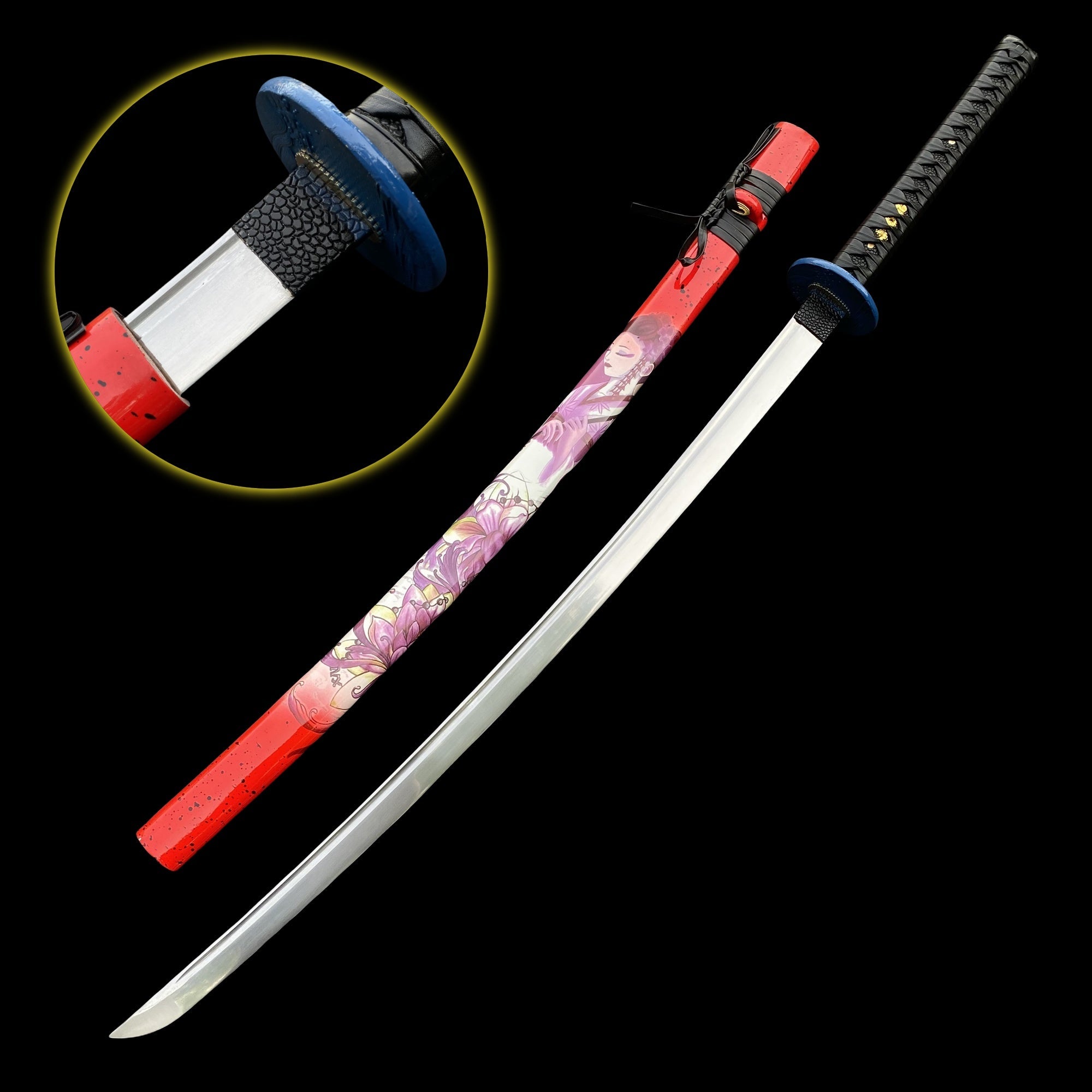 Traditional Japanese Katana - Geisha Unedged (Blunt) - Tophatter Daily Deals