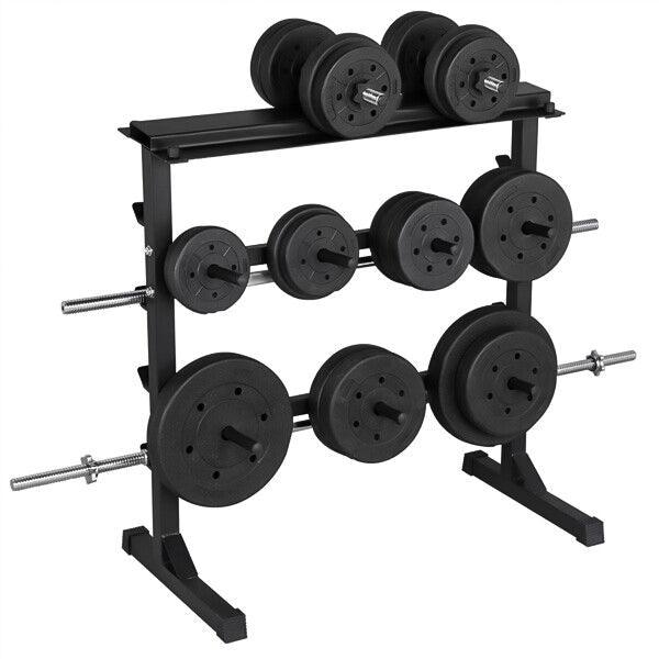 Weight Plates Storage Rack - Steel Dumbbell Barbell Stand Heavy Duty Weight Plate Holder for Home Gym Fitness Dumbbeells rack - Tophatter Daily Deals