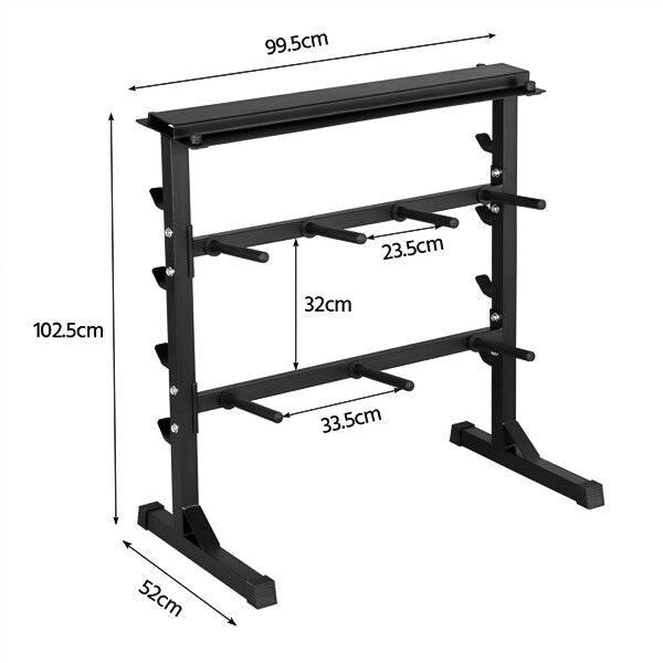 Weight Plates Storage Rack - Steel Dumbbell Barbell Stand Heavy Duty Weight Plate Holder for Home Gym Fitness Dumbbeells rack - Tophatter Daily Deals
