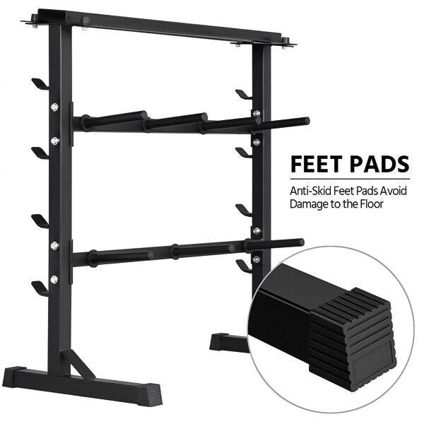 Weight Plates Storage Rack - Steel Dumbbell Barbell Stand Heavy Duty Weight Plate Holder for Home Gym Fitness Dumbbeells rack - Tophatter Daily Deals
