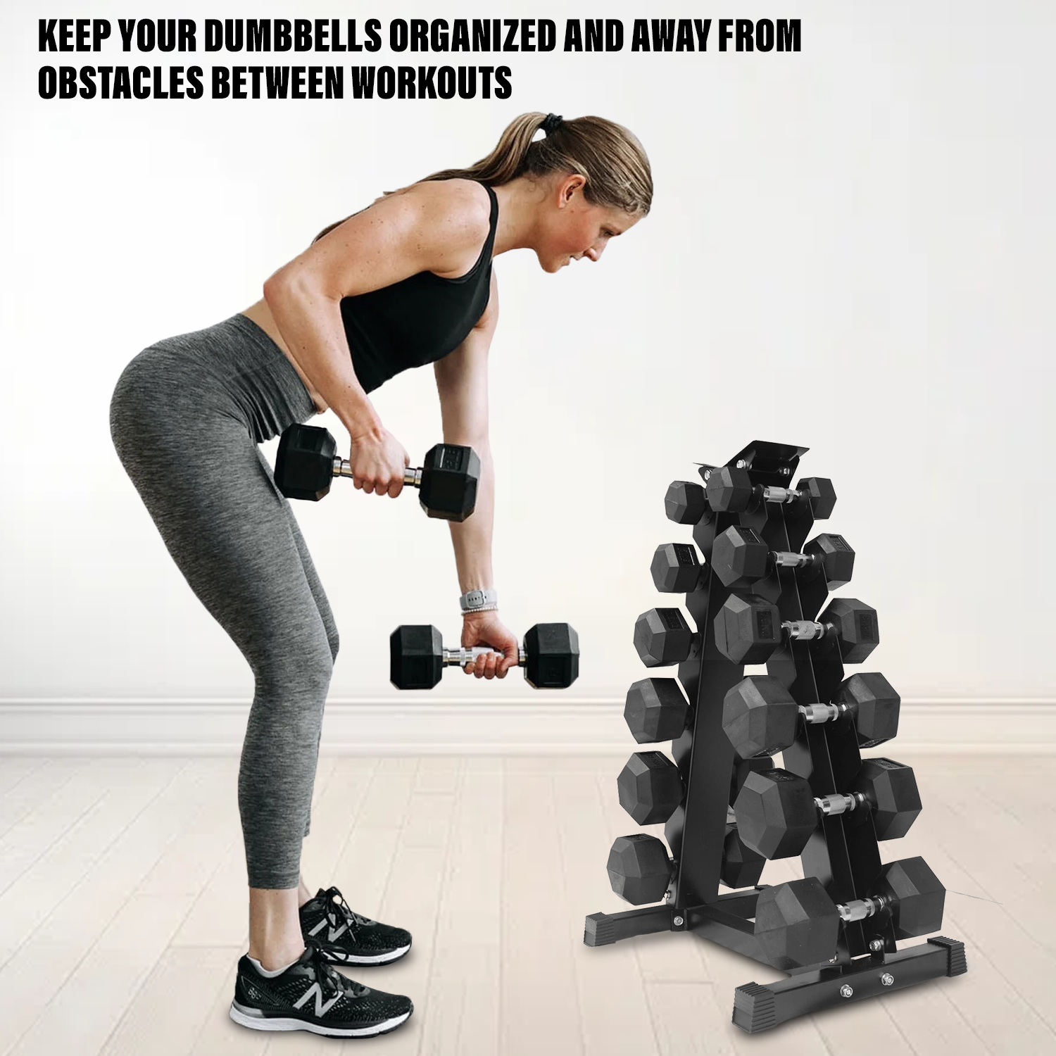 Dumbbell Weight Rack – 6 Tier Heavy Duty Stand for Home Gym Storage Dumbbell weight rack - Tophatter Daily Deals