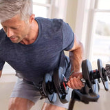 Adjustable Dumbbells Pair - 12KG x 2 24KG Weights Set Dumbells Dumbbeells - Tophatter Daily Deals