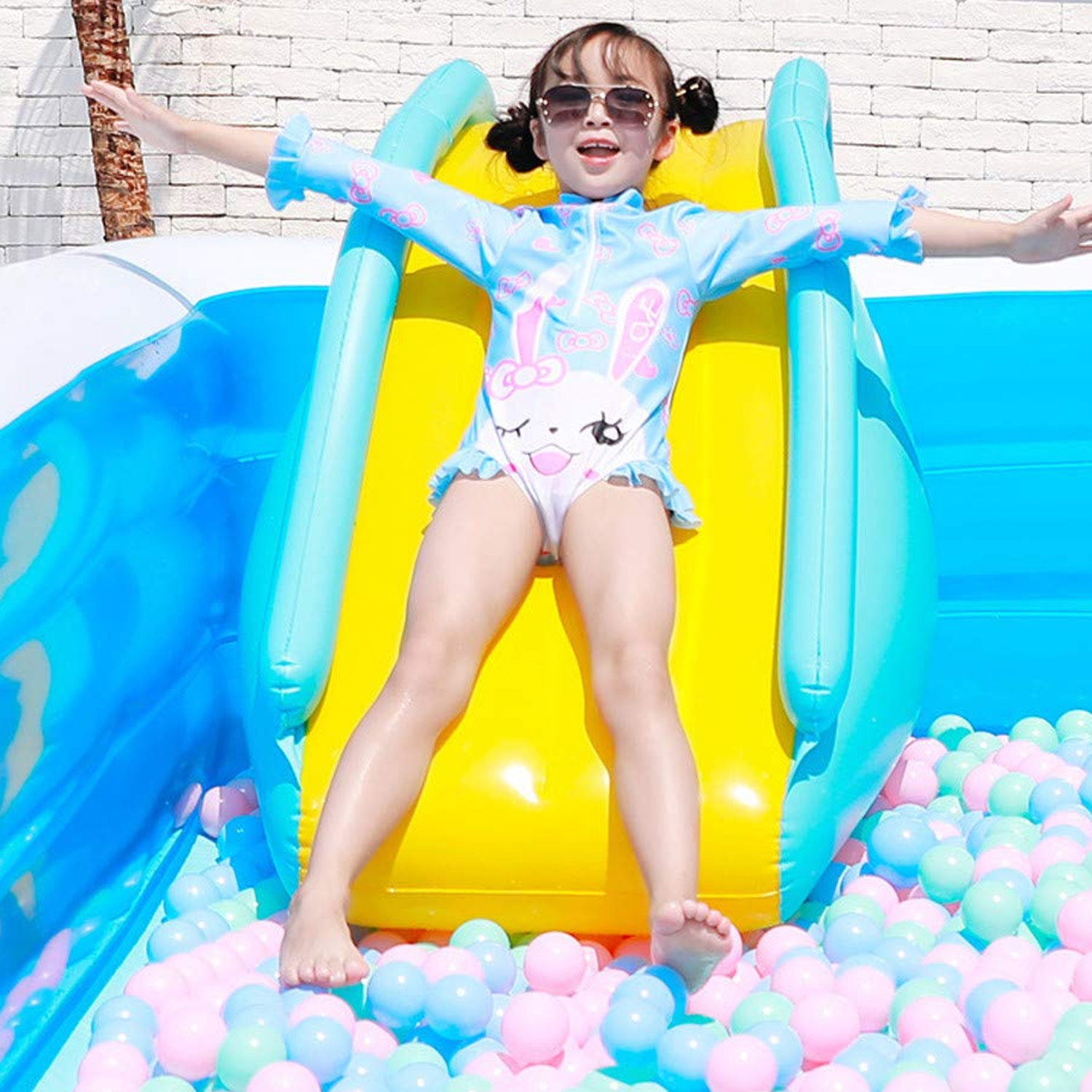 Inflatable Pool Slide – Fun Garden Water Slide for Children & Toddlers Pool Water Slides - Tophatter Daily Deals