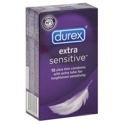 Durex Extra Sensitive Ultra Thin Lubricated Condoms – Pack of 12 Condoms > Essentials > Condoms - Tophatter Daily Deals