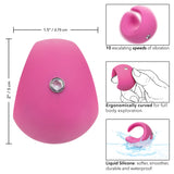 LuvMor "O"s Pink Mini Curved Massager with 10 Speeds, Liquid Silicone, Rechargeable, Waterproof > Vibrators > Finger Vibrators - Tophatter Daily Deals