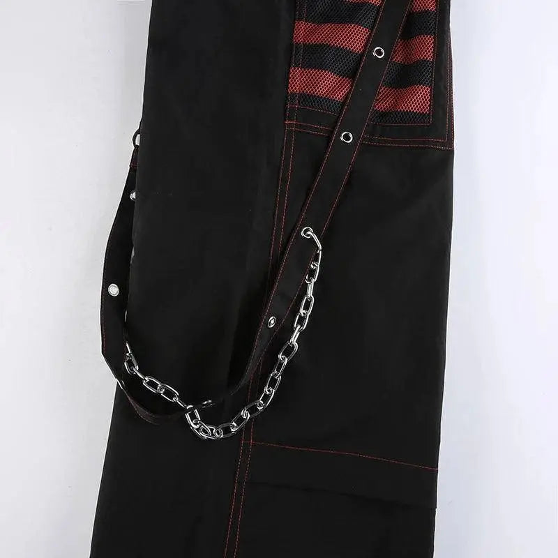 E-girl Gothic Grunge Cargo Pants Bandage Women Vintage Dark Academia Baggy Trousers Sweatpants Punk Hip Hop Streetwear - Tophatter Daily Deals