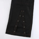 E-girl Gothic Grunge Cargo Pants Bandage Women Vintage Dark Academia Baggy Trousers Sweatpants Punk Hip Hop Streetwear - Tophatter Daily Deals