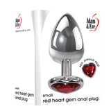 Adam & Eve Red Heart Small Metallic Butt Plug – 7.1 cm Anal Plug > Anal Range > Butt Plugs - Tophatter Daily Deals