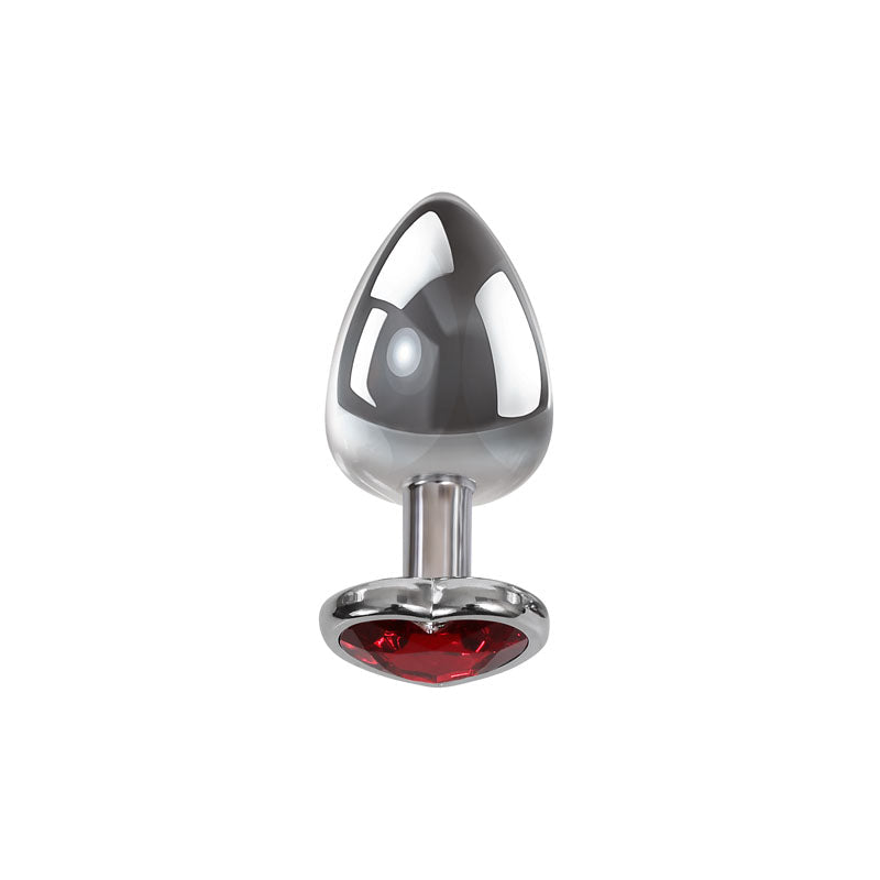 Adam & Eve Red Heart Small Metallic Butt Plug – 7.1 cm Anal Plug > Anal Range > Butt Plugs - Tophatter Daily Deals