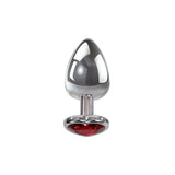 Adam & Eve Red Heart Gen Medium 8.25 cm Metallic Butt Plug > Anal Range > Jewel Butt Plugs - Tophatter Daily Deals