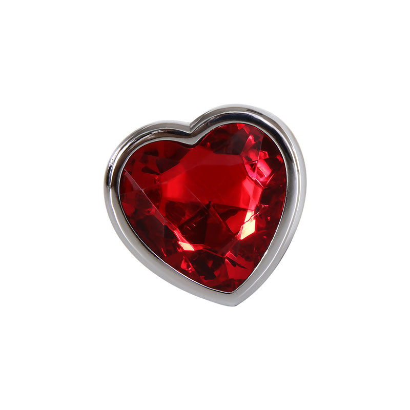 Adam & Eve Red Heart Gen Medium 8.25 cm Metallic Butt Plug > Anal Range > Jewel Butt Plugs - Tophatter Daily Deals