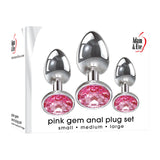 Adam & Eve Pink Gem Anal Plug Set – Metallic Butt Plugs in 3 Sizes > Anal Range > Jewel Butt Plugs - Tophatter Daily Deals
