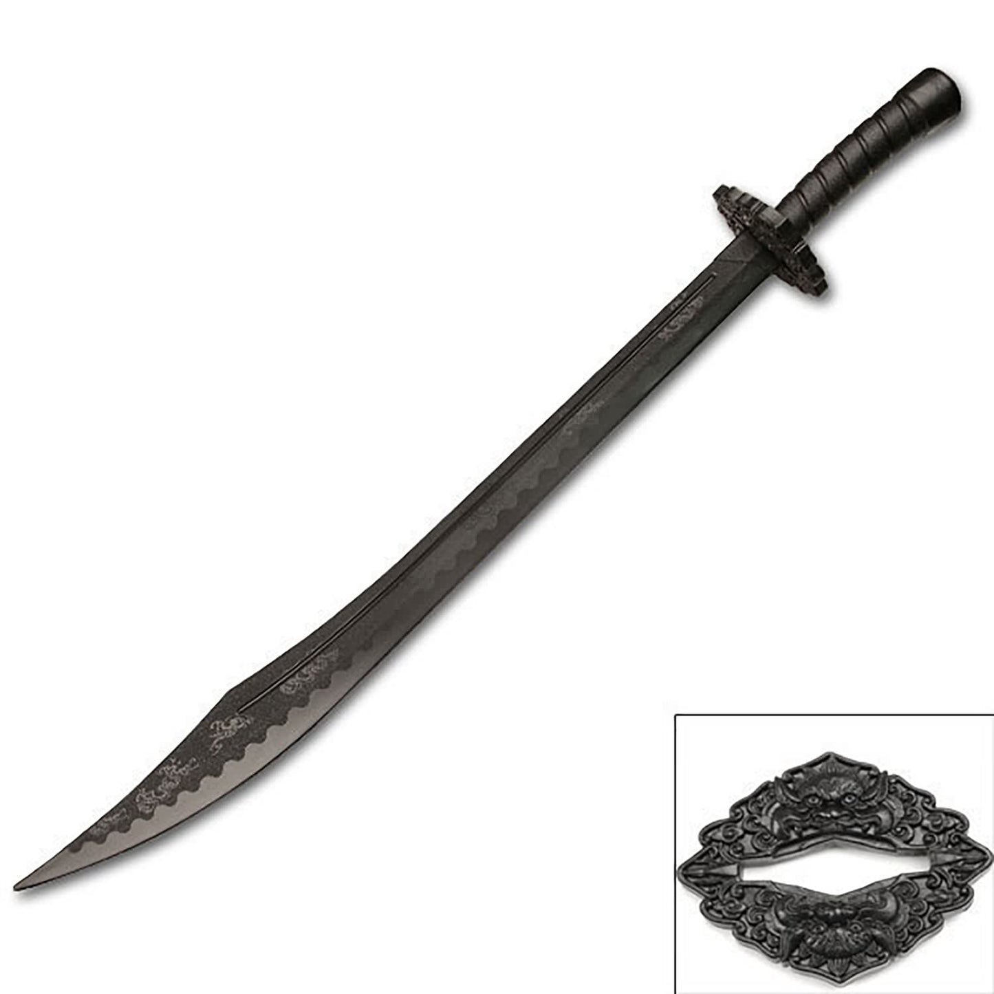 Black Polypropylene Martial Art Training Kung Fu Sword 38 Inch - Tophatter's Guns'N'Weapons Store Collectible Weapons - Tophatter Daily Deals