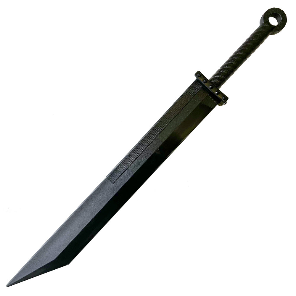 38 Inch Overall Black PP Material Chinese War Practice Training Sword Collectible Weapons - Tophatter Daily Deals
