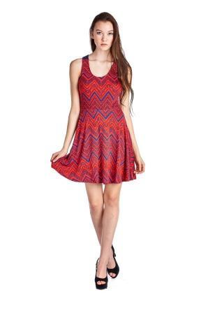 Women's Printed Jersey Dress Red 70 Dresses / Midi - Tophatter Daily Deals