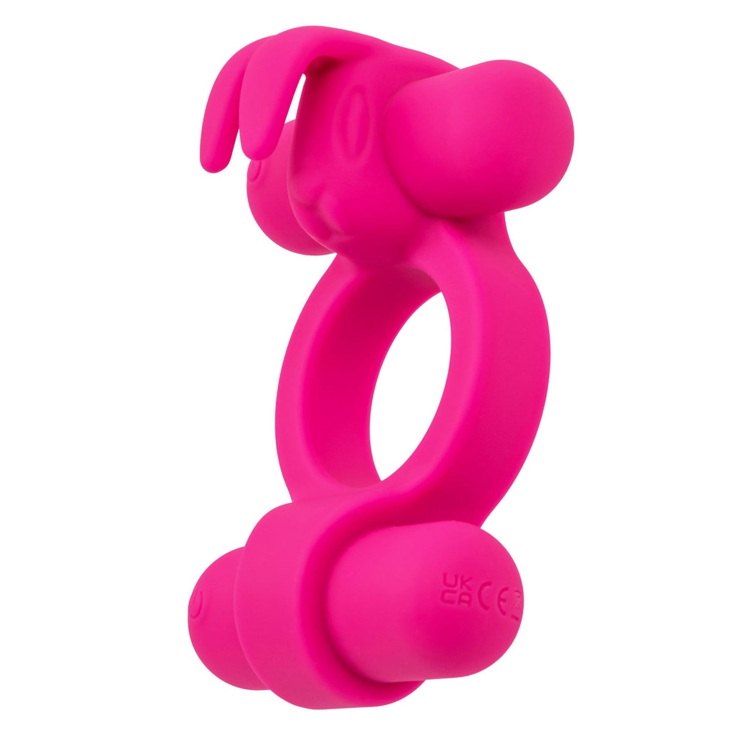 Silicone Rockin’ Rabbit Pink Couples Vibrator with Dual Independent Motors > Cock Ring > Vibrating - Tophatter Daily Deals