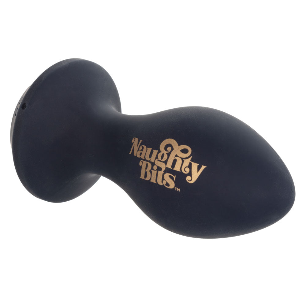 Naughty Bits Shake Your Ass Petite Black Vibrating Butt Plug with Gemstone Button > Anal Range > Jewel Butt Plugs - Tophatter Daily Deals