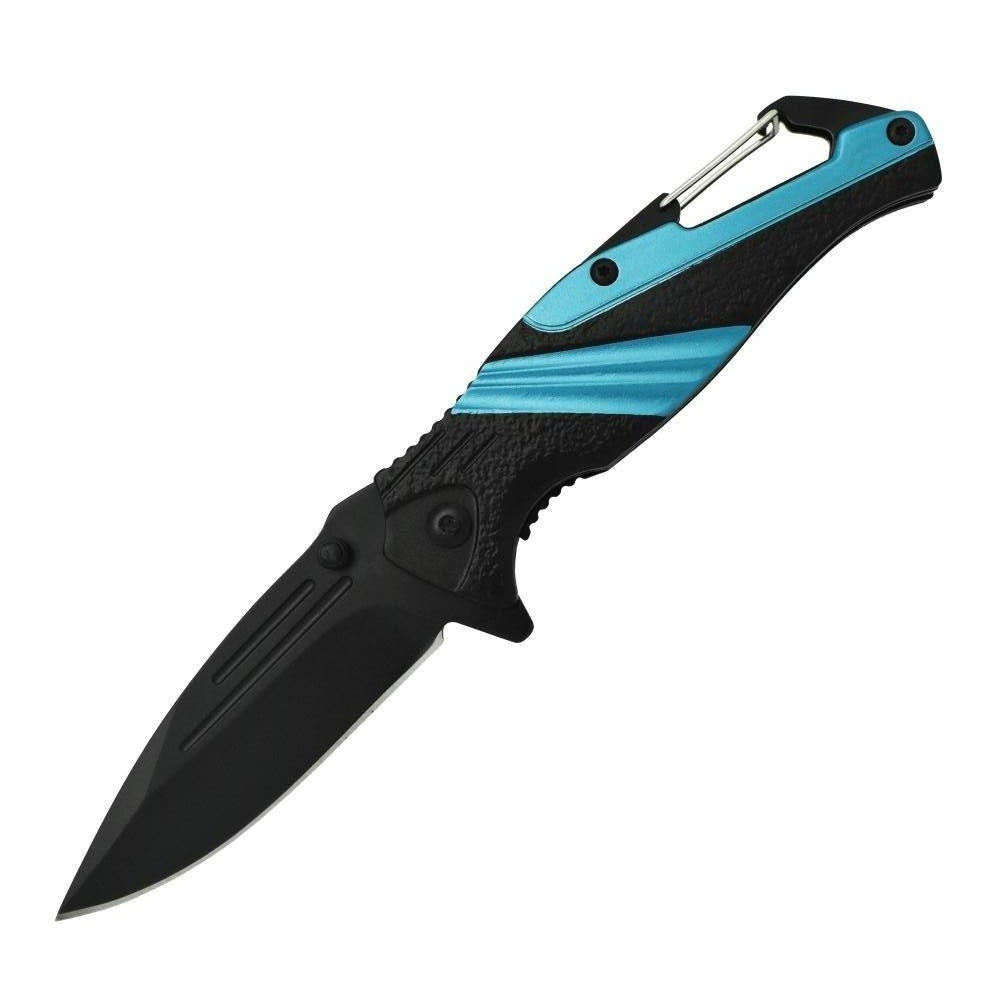 Striped 7" Tactical Knife Blue Knife - Tophatter Daily Deals