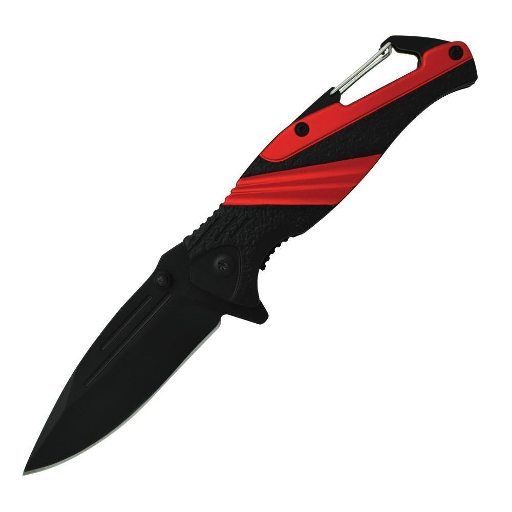 Striped 7" Tactical Knife Red Knife - Tophatter Daily Deals