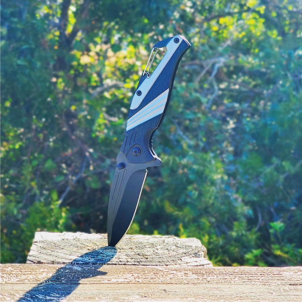 Striped 7" Tactical Knife Knife - Tophatter Daily Deals