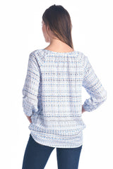 Women's Tassel Tie Printed Loose Top Tops - Tophatter Daily Deals