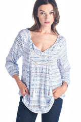 Women's Tassel Tie Printed Loose Top Tops - Tophatter Daily Deals