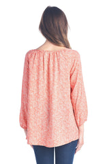 Women's Tassel Tie Printed Loose Top Tops - Tophatter Daily Deals