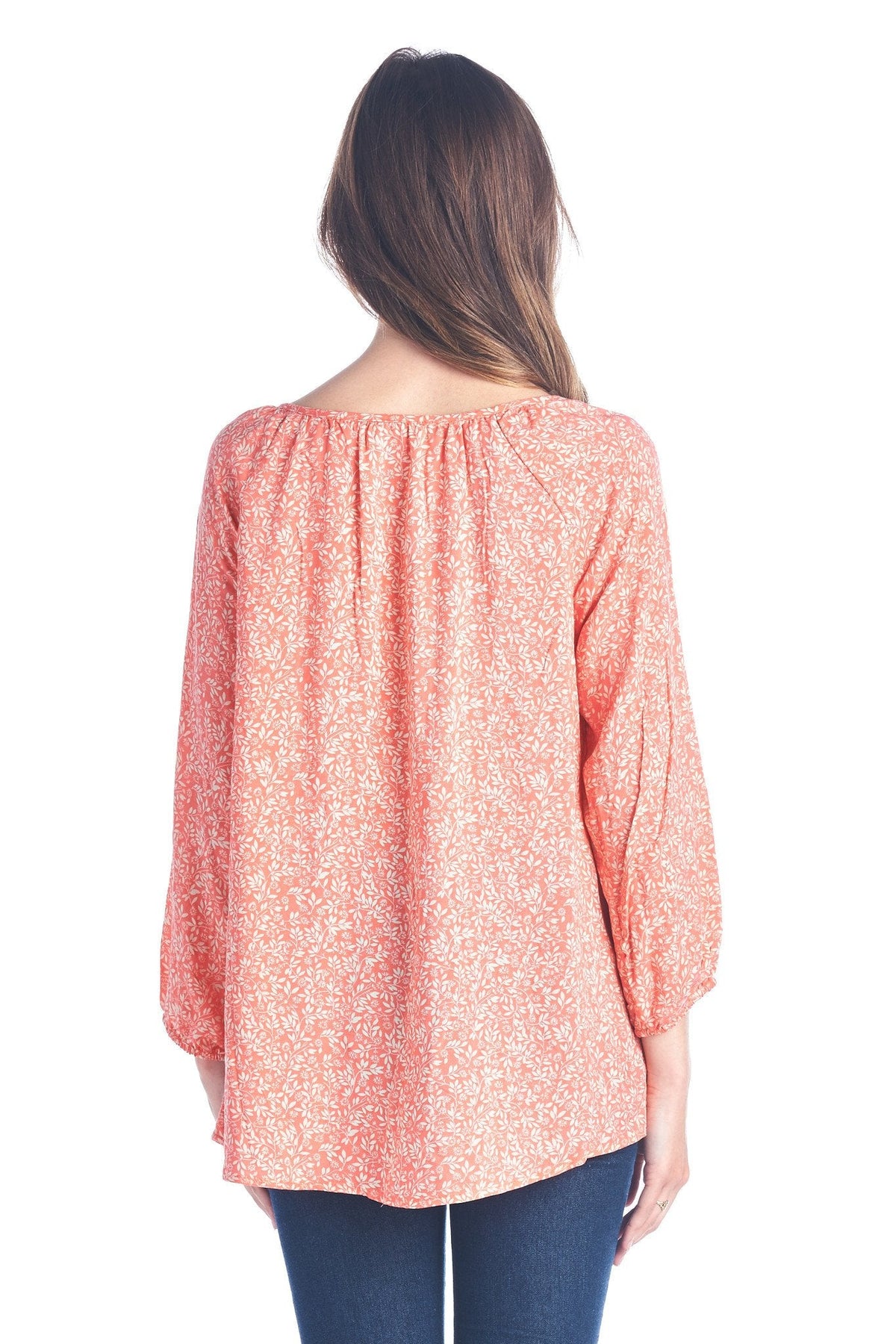Women's Tassel Tie Printed Loose Top Tops - Tophatter Daily Deals