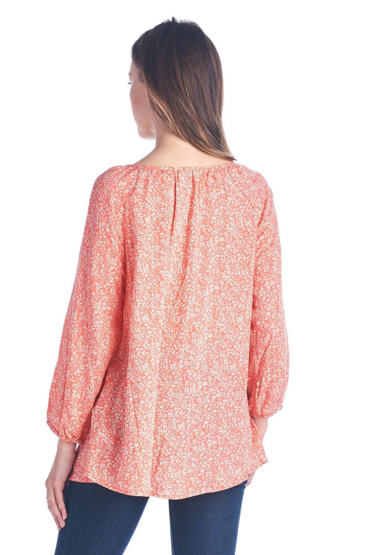 Women's Tassel Tie Printed Loose Top Tops - Tophatter Daily Deals