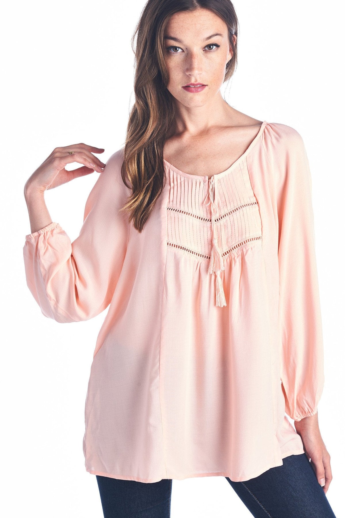 Women's Tassel Tie Loose Top Tops - Tophatter Daily Deals