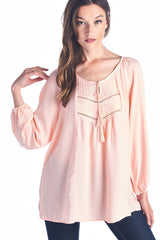 Women's Tassel Tie Loose Top Tops - Tophatter Daily Deals