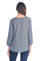 Women's Tassel Tie Printed Loose Top Tops - Tophatter Daily Deals
