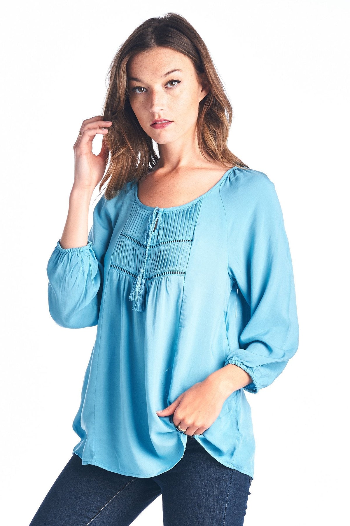 Women's Tassel Tie Loose Top Tops - Tophatter Daily Deals
