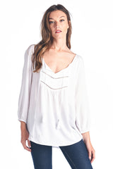 Women's Tassel Tie Loose Top White Tops - Tophatter Daily Deals