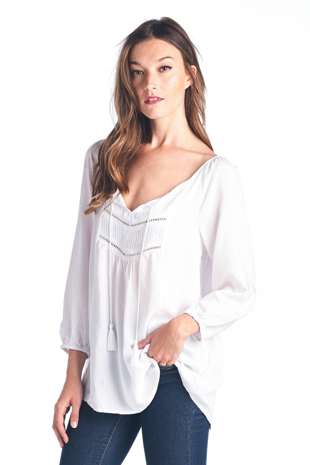 Women's Tassel Tie Loose Top Tops - Tophatter Daily Deals