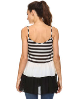 Women's Tiered Halter Stripe Tank Tanks - Tophatter Daily Deals