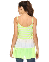 Women's Tiered Halter Stripe Tank Tanks - Tophatter Daily Deals