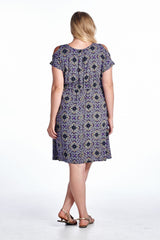 Women's Plus Size Cold Shoulder Tie Waist Dress with Floral Prints Plus Size / Dresses - Tophatter Daily Deals