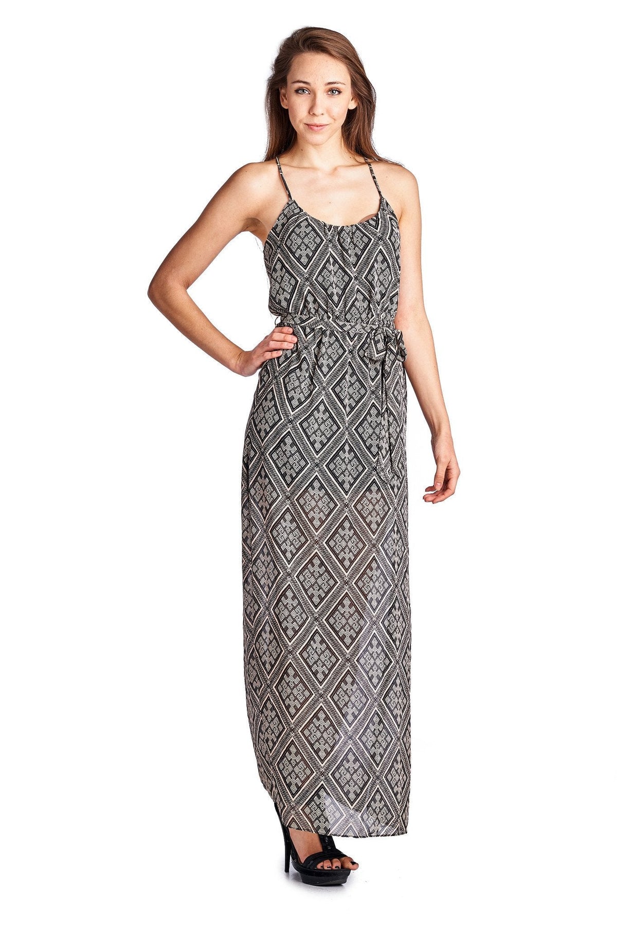 Women's Double Slit Dress Ivory Black Dresses / Maxi - Tophatter Daily Deals