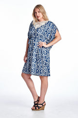 Women's Plus Size Ikat Printed Crochet Dress Plus Size / Dresses - Tophatter Daily Deals
