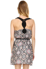 Women's Belted Crochet Detail Racerback Dress Dresses / Mini - Tophatter Daily Deals