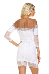 Women's Sheer Mesh Lace Dress Dresses / Mini - Tophatter Daily Deals