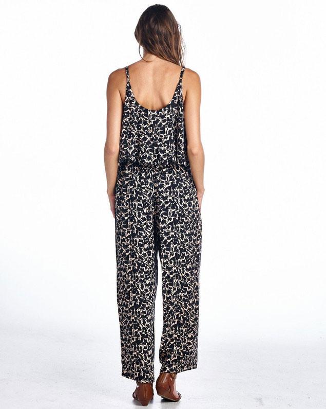 Women's Sleeveless Jumpsuit with Ruffles and Elastic Waistline Jumpsuit - Tophatter Daily Deals