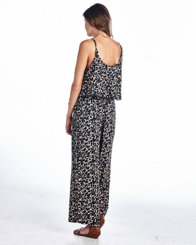 Women's Sleeveless Jumpsuit with Ruffles and Elastic Waistline Jumpsuit - Tophatter Daily Deals