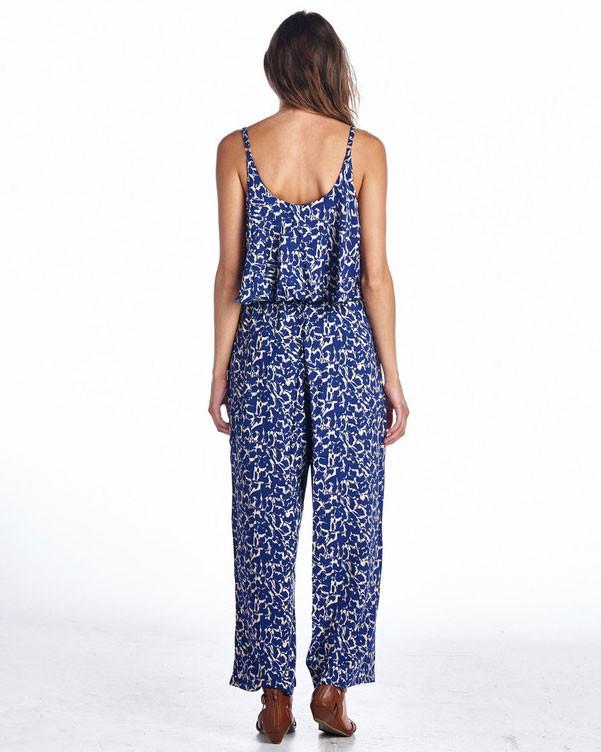 Women's Sleeveless Jumpsuit with Ruffles and Elastic Waistline Jumpsuit - Tophatter Daily Deals